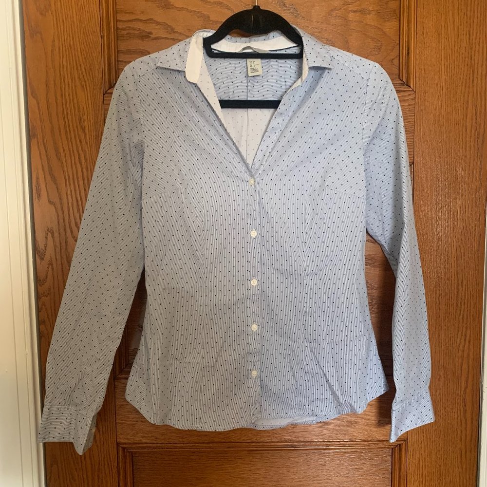 H&M Light Blue Polka Dot Blouse
